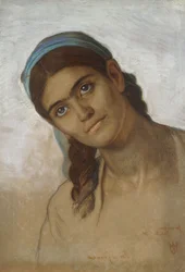 Eine enthüllte syrische Frau