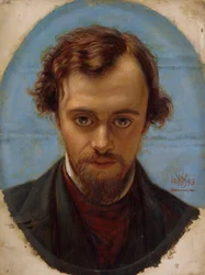 Porträt von Dante Gabriel Rossetti im Alter von 22 Jahren