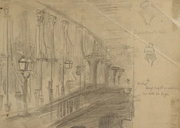 Recto: Studie der London Bridge für 