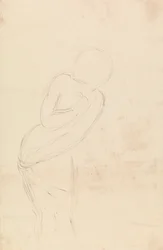 Skizze einer Frau (Studie für Isabella und den Basilikumtopf)