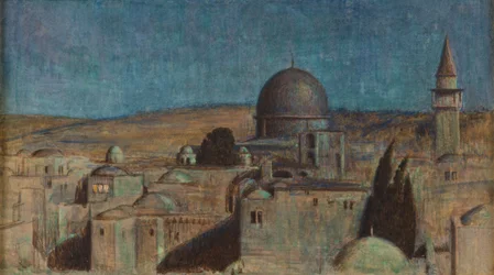 Die Heilige Stadt: Die Moschee As Sakrah im Mondlicht, um 1854