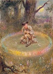 Der Feenring - der verzauberte Flötenspieler, ca. 1880