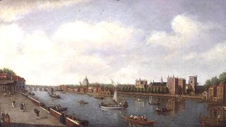 Blick auf die Themse am Lambeth Palace, ca. 1770