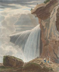 Niagarafälle von unterhalb des Table Rock, 1829