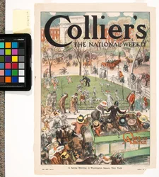 Ein Frühlingsmorgen am Washington Square, New York, Illustration aus 