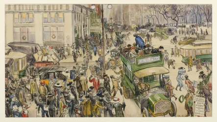 Weihnachtseinkäufer, Madison Square, 1912