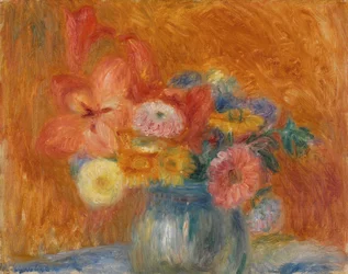 Grüne Schale mit Blumen