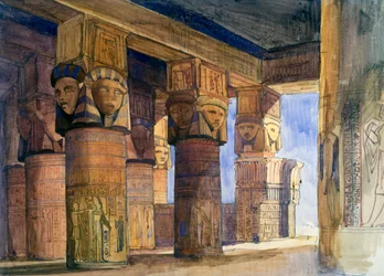 Tempel von Dendera, Oberägypten, 1839