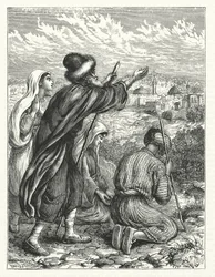 Jüdische Pilger in Sichtweite von Jerusalem (Gravur)