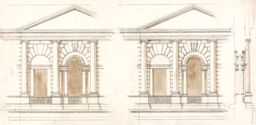 Das Schatzamt, Whitehall, London: Alternative Erhebungen der Fassade