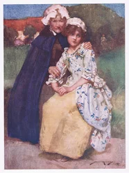 Die schüchternen Jungfrauen schielten verliebt