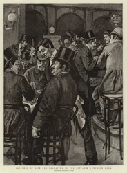 Skizzen von Leben und Charakter in der Stadt, die Mittagspause