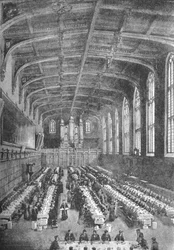Christs Hospital, Großer Saal - Jungen beim Abendessen, 1891