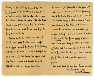 Brief von William Makepeace Thackeray an TW Gibbs, 12. September 1851