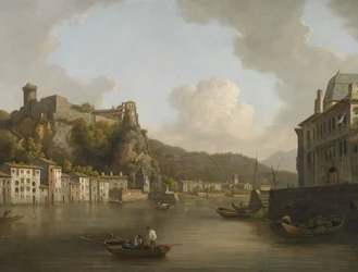 Eine Ansicht des Schlosses Pierre-Scize in Lyon