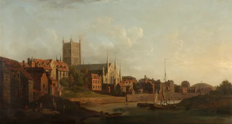 Worcester vom Severn aus, ca. 1760