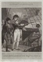 Lord Howe besiegt die Franzosen