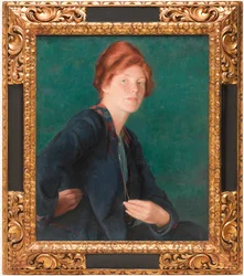 Eine Frau mit roten Haaren