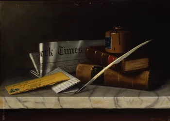 Stillleben mit Brief an Mr. Clarke, 1879