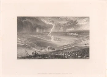 Feld von Waterloo mit Blitz