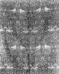 „Vogel“-Entwurf von William Morris (1834-96) (Detail)