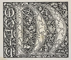 Initiale, schwarz-weiß