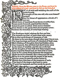Kelmscott Press: Seite aus Die Geschichte von Beowulf, gedruckt in der Troy-Schrift, ca. 1895, 1914