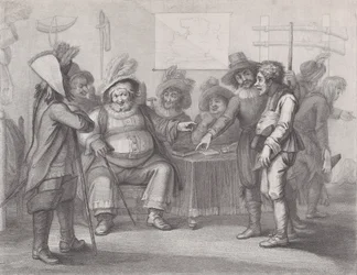 Falstaff bei der Musterung seiner Rekruten, Shakespeare, Henry IV, Teil ...