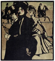 Aristokraten bei den Rennen, London - in "Types of London" von William Nicholson (1872-1949), ed Floury