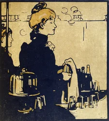 Barkeeperin, Illustration aus 