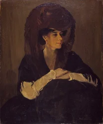 Das braune Schleierporträt von Mrs Harrington Mann