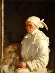 Der Maler: Selbstporträt mit Brille, 1907
