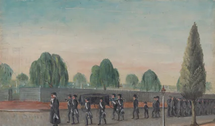 Erwachsenen-Begräbnisprozession, 1870er Jahre