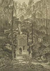 Ansicht der Kapelle im Garten von Strawberry Hill, graviert von Godfrey, 1784