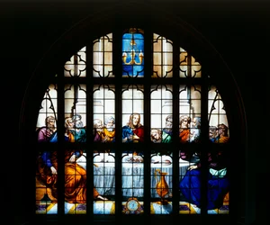 Detail des Kapellenfensters, das 