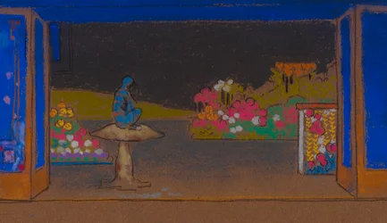Garten der Blumen (Bühnenbild für Alice im Wunderland, 1915)