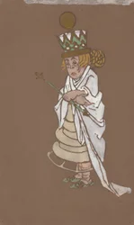 Weiße Königin (Kostümentwurf für Alice im Wunderland, 1915)