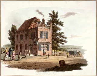 Brompton Road, Kensington, London, ca. 1810
