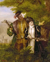 König Heinrich und Anne Boleyn beim Hirschschießen im Windsor Forest, 1903