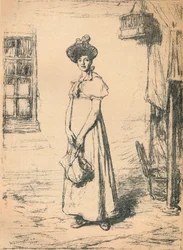Die junge Hausfrau Studie, um 1878