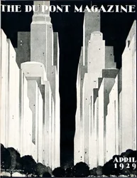 Wolkenkratzer, Titelseite des DuPont Magazins, April 1929