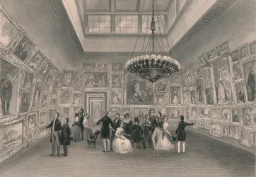 Ausstellung der Royal Academy - Private View, um 1844