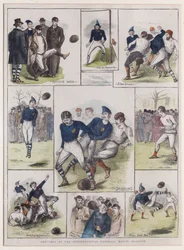 Skizzen beim internationalen Fußballspiel, Glasgow, 1872