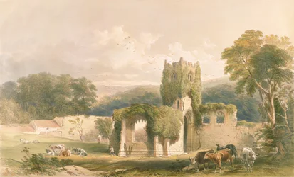 Mount Grace Priory, Außenansicht der Kirche, aus 