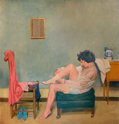Mädchen beim Ankleiden, 20. Jahrhundert, 1933