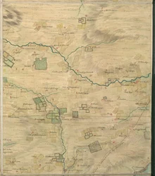 Roy Karte 19/3f: Gebiet um Colliston, in Forfarshire (oder Angus), aus der Roy Military Survey of Scotland