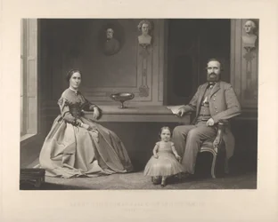 Generalleutnant Thomas J. Jackson und seine Familie Stonewall Jackson, 1866