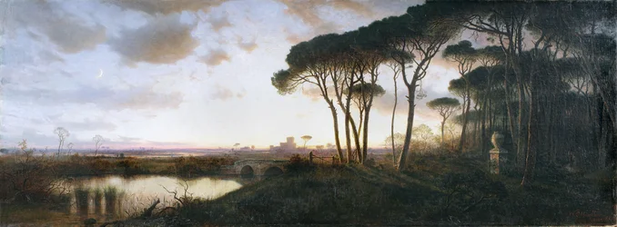 Schloss von Ostia, gesehen vom Pinienwald von Castel Fusano, 1881