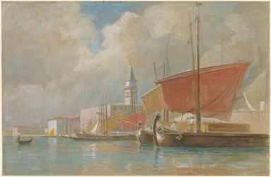 Schiffsverkehr entlang des Molo in Venedig
