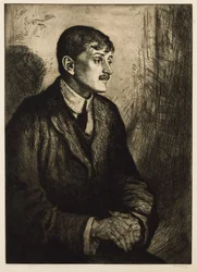 Porträt des Dichters John Masefield 1878-1967